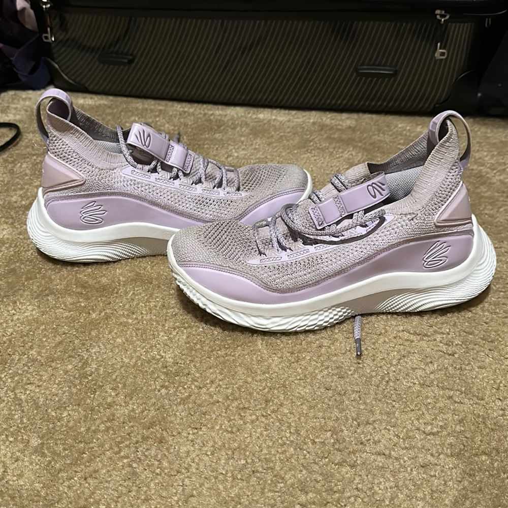 Light Purple Under Armor Curry Flow 8 Basketball Shoes Gem